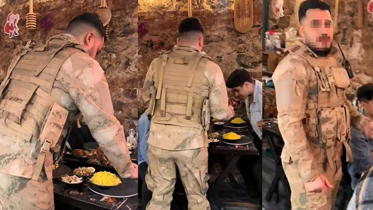 Hərbi geyimdə ofisiantlıq edən Yusif cəzalandırıldı