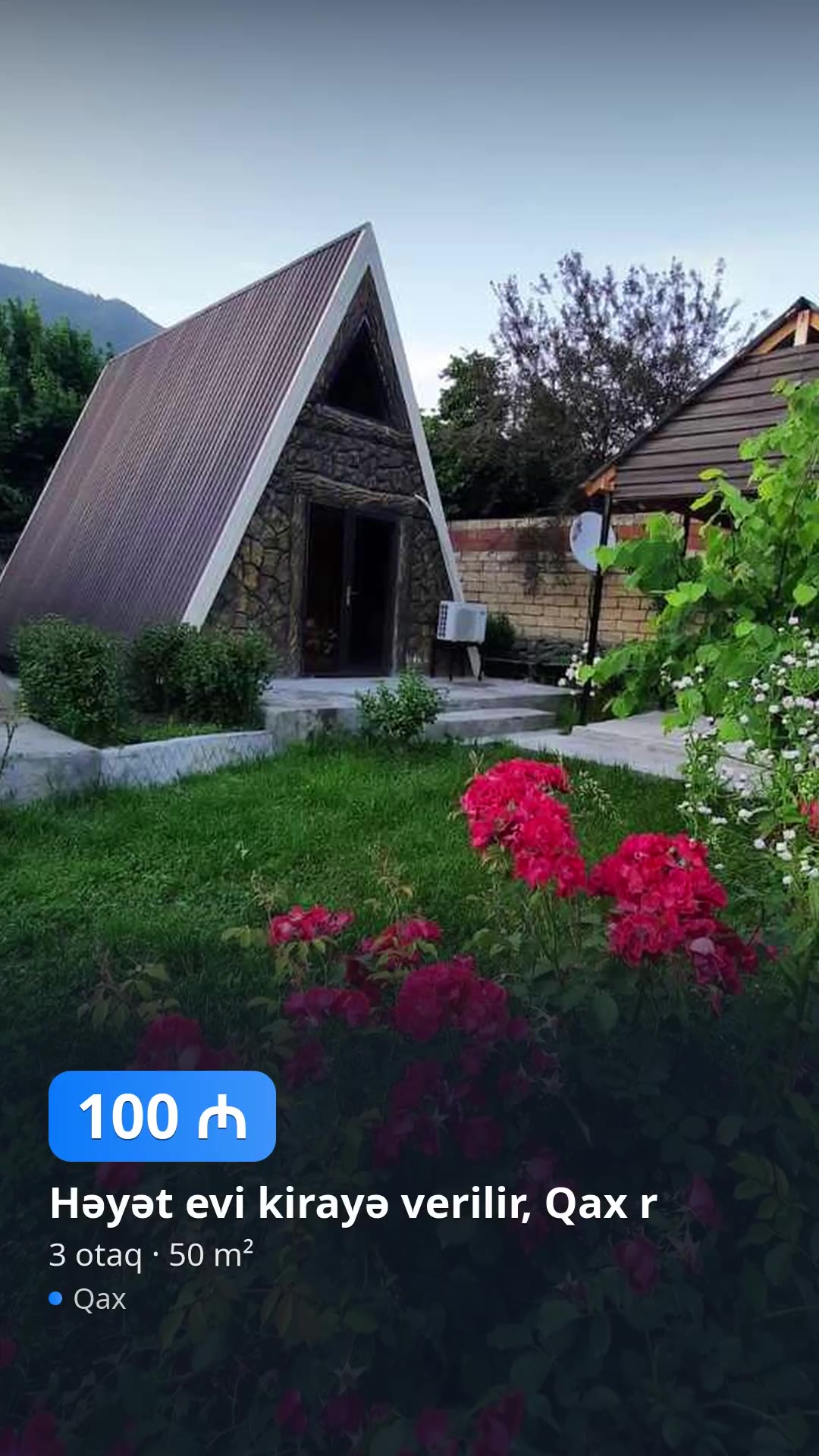 Həyət evi kirayə verilir, Qax r — 100 ₼, Qax