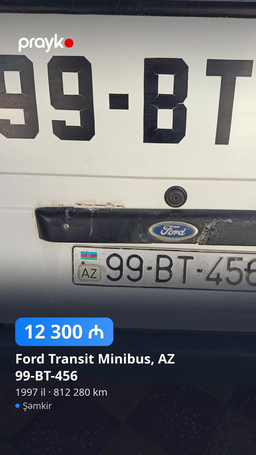 Ford Transit Minibus, AZ 99-BT-456 — 12 300 ₼, Şəmkir