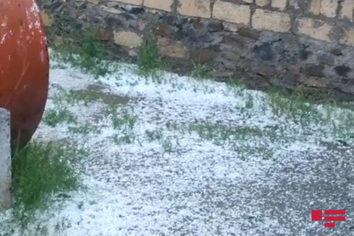 Daşkəsənə və Gədəbəyə leysan yağdı, dolu düşdü (FOTO/VİDEO)