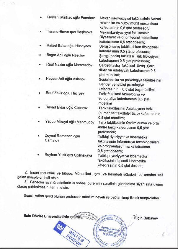 Bu deputatlar BDU-dakı işlərindən uzaqlaşdırıldı (SİYAHI/FOTO)