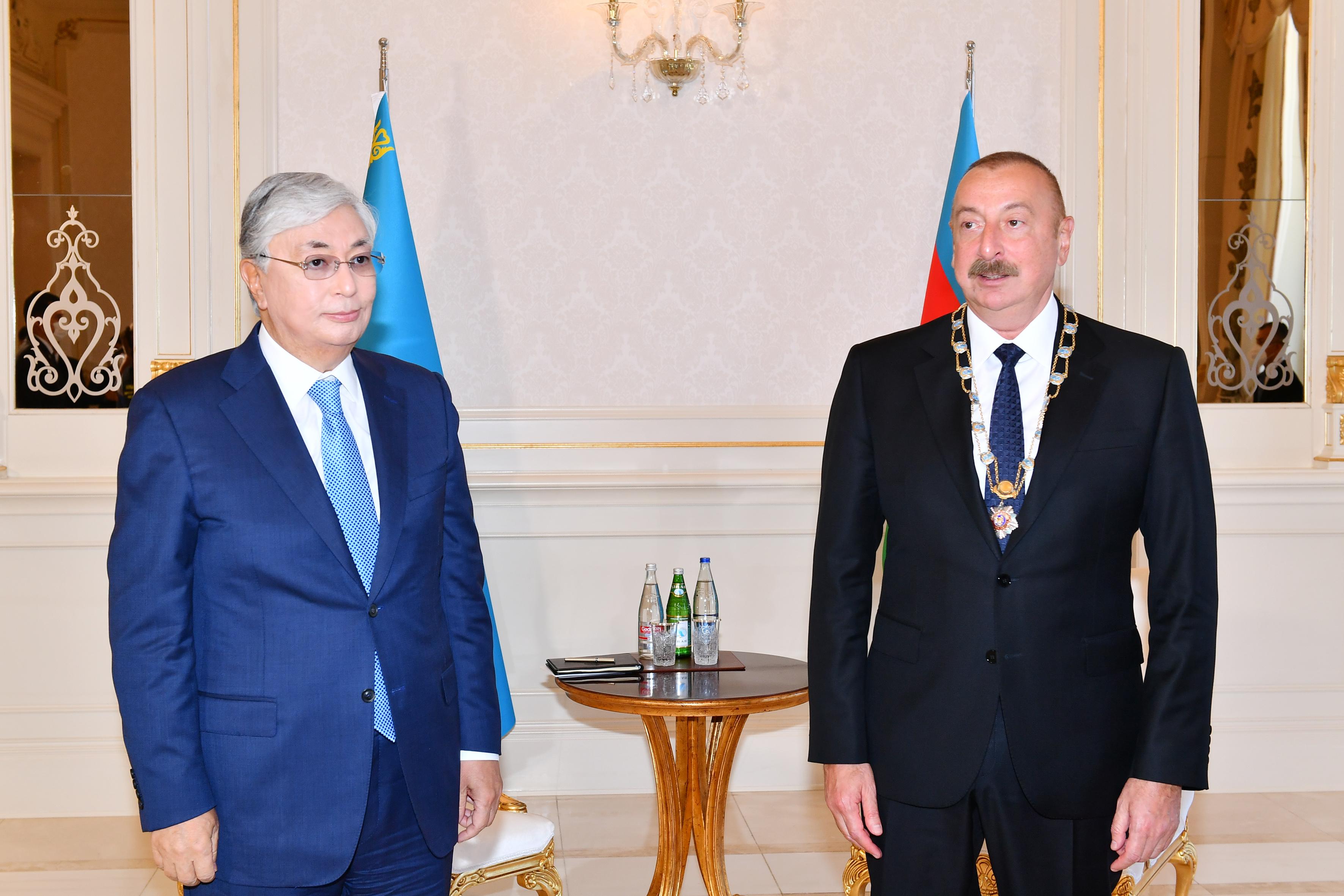 İlham Əliyev Qazaxıstanın “Altın kıran” – “Qızıl qartal” ali ordeni ilə təltif olundu (FOTO/YENİLƏNİB)