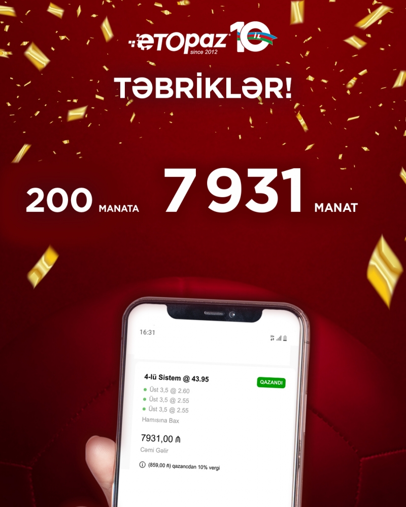 "ETOPAZ"da böyük uduşlar (FOTO) "ETOPAZ"da böyük uduşlar (FOTO)