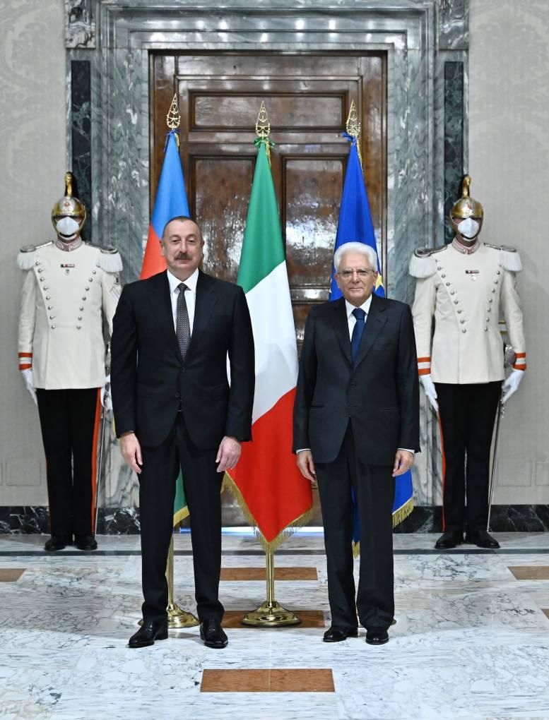 İlham Əliyev İtaliya Prezidenti Sercio Mattarella ilə görüşdü (FOTOLAR)