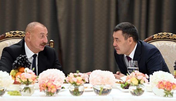 Sadır Japarovun adından İlham Əliyevin şərəfinə rəsmi qəbul təşkil edildi (FOTO)