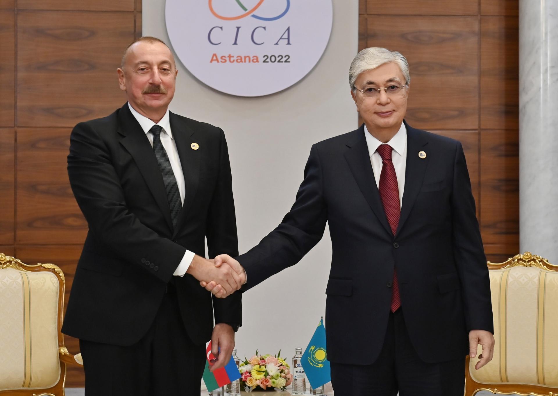 Azərbaycan və Qazaxıstan prezidentləri görüşdü (FOTO)