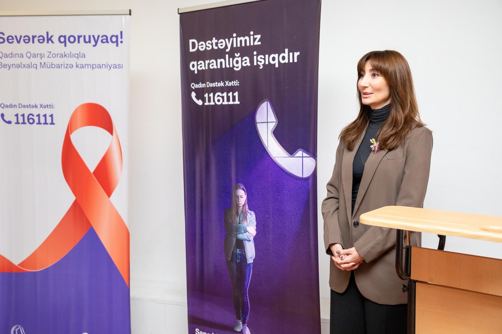 "Azercell"in dəstəyi ilə idarə olunan “Qadın Qaynar Xətti”nin rəsmi təqdimatı baş tutdu