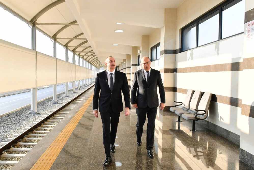 Prezident metronun "Xocəsən" stansiyasının və deposunun açılışında (YENİLƏNİB/FOTO)
