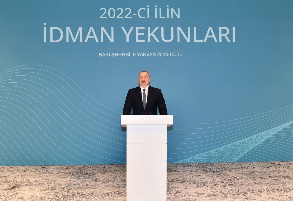 Prezident 2022-ci ilin idman yekunlarına aid mərasimdə iştirak etdi (YENİLƏNİB/FOTO)