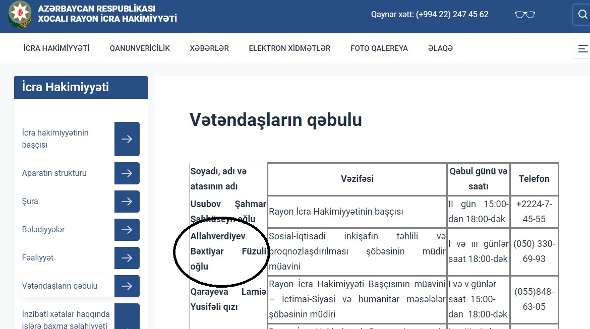 İcra Hakimiyyətində müəmma: Müdir müavini icra başçısının müavini səlahiyyətini icra edir (FOTO)