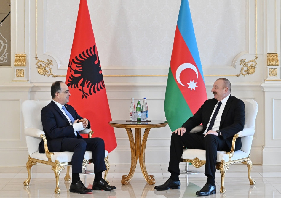 İlham Əliyev Albaniya Prezidenti ilə görüşdü (FOTO/YENİLƏNİB)