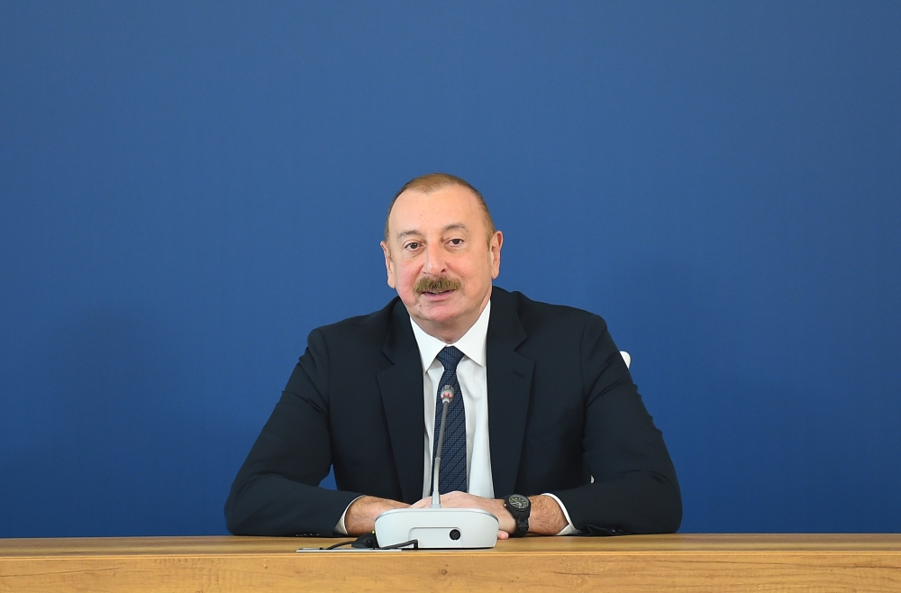 Prezident Şuşada keçirilən beynəlxalq konfransda iştirak edir (YENİLƏNİB/FOTO)