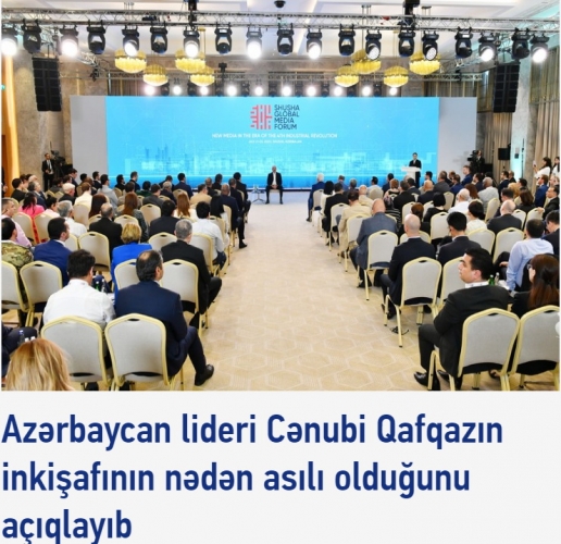 Prezidentin Şuşada Forumdakı çıxışı Gürcüstan mətbuatının diqqət mərkəzində olub