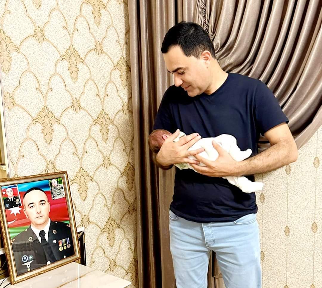 Şəhid mayorun adı qardaşı oğluna verildi (FOTO)