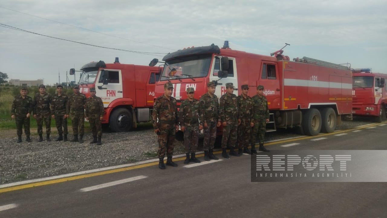 PA: 15 xüsusi təyinatlı yanğınsöndürmə avtomobili Xankəndiyə yola düşüb (FOTO/YENİLƏNİB)