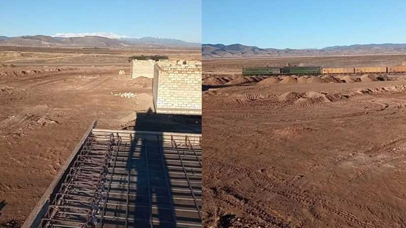 Ağdam-Xankəndi dəmiryolunun tikintisindən son görüntülər (VİDEO)