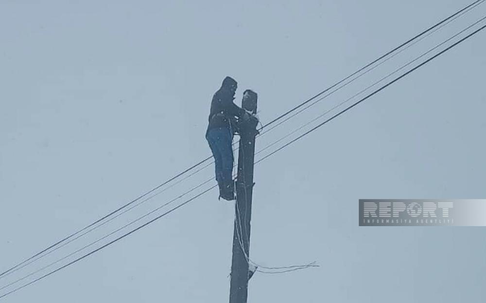 Elektrikin bərpası üçün Bakıdan Cəlilabada texnika və canlı qüvvələr cəlb olundu