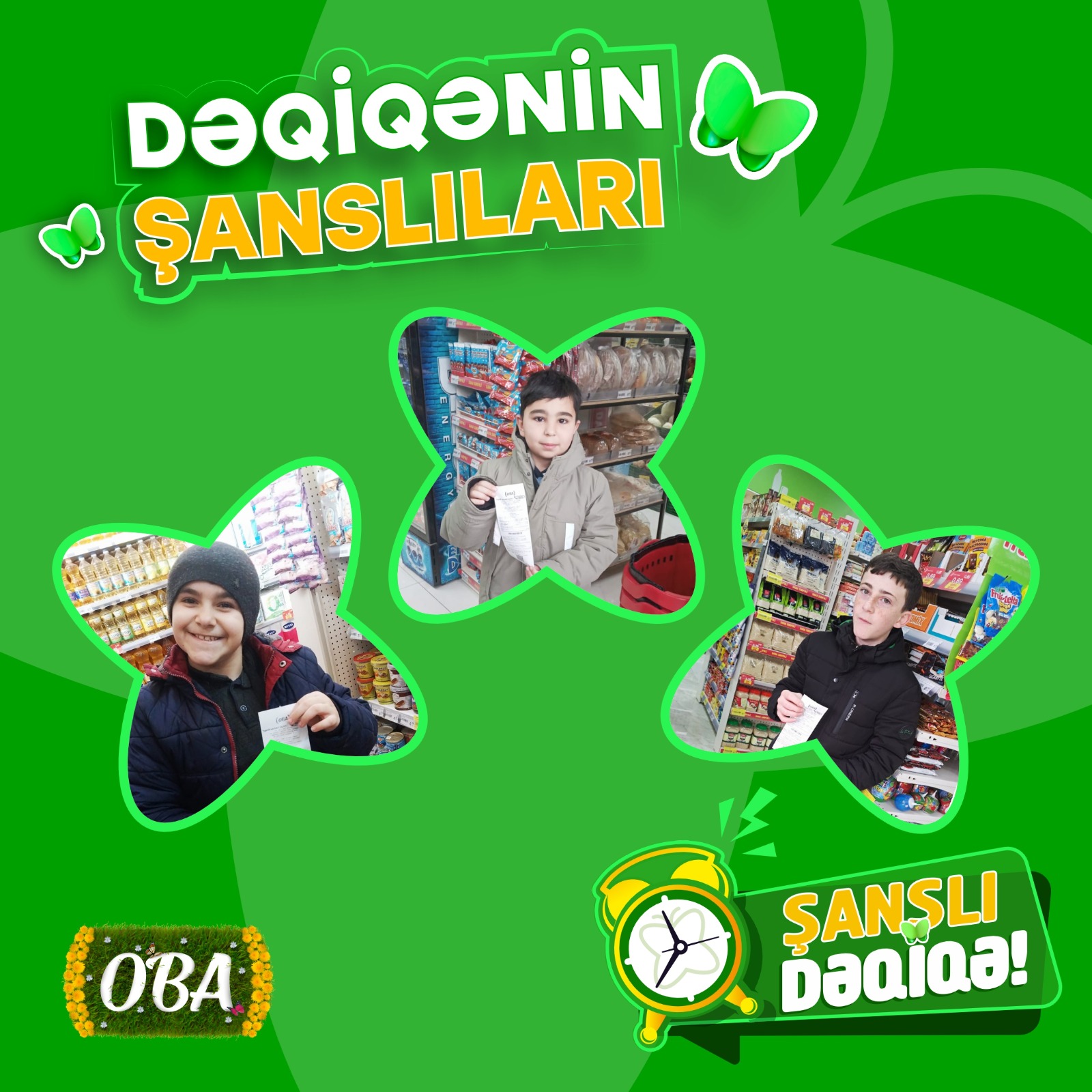 “OBA” marketlər “Şanslı dəqiqə”lərlə sevindirir (FOTO/VİDEO)