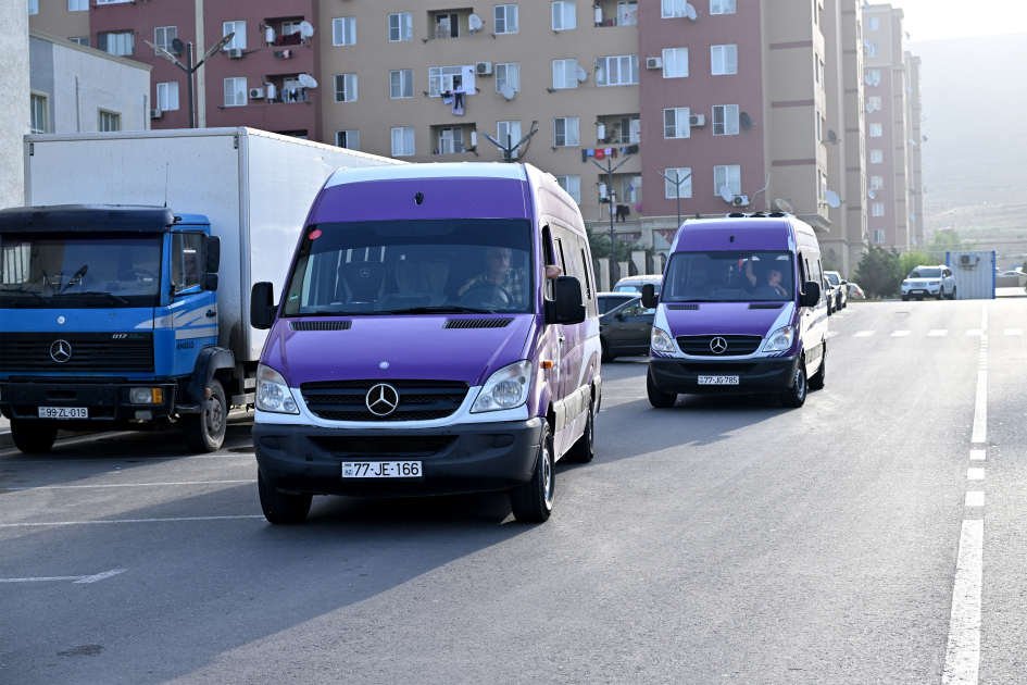 Şuşa şəhərinə növbəti köç karvanı yola salındı (FOTOLAR)