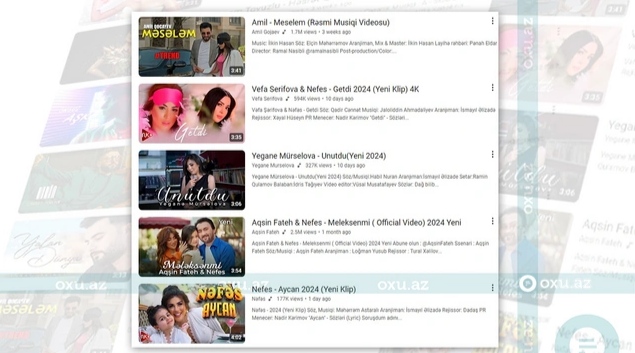 "YouTube"da ən çox dinlənilən mahnılar hansılardır?