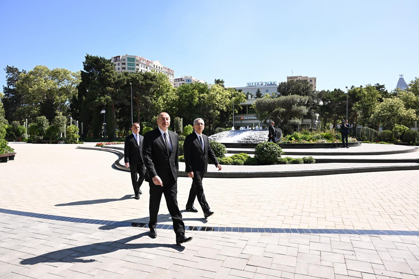 Prezident  Nərimanov parkının açılışında iştirak etdi (FOTO/YENİLƏNİB)