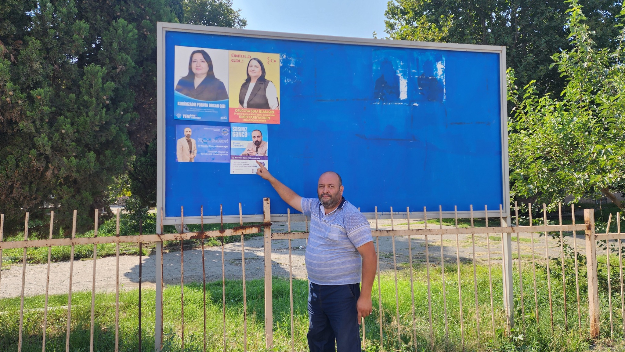 Elşən Gəncəvi "SƏSİNİZ GƏNCƏ" təbliğat-təşviqat kampaniyası aparır (FOTO)