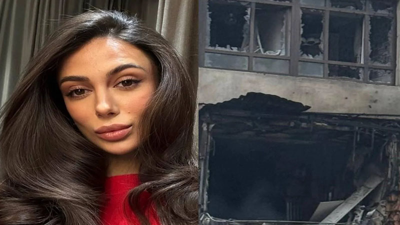 "Miss Ukraine-2018" qalibinin mənzili rus hücumundan sonra yandı (FOTO)