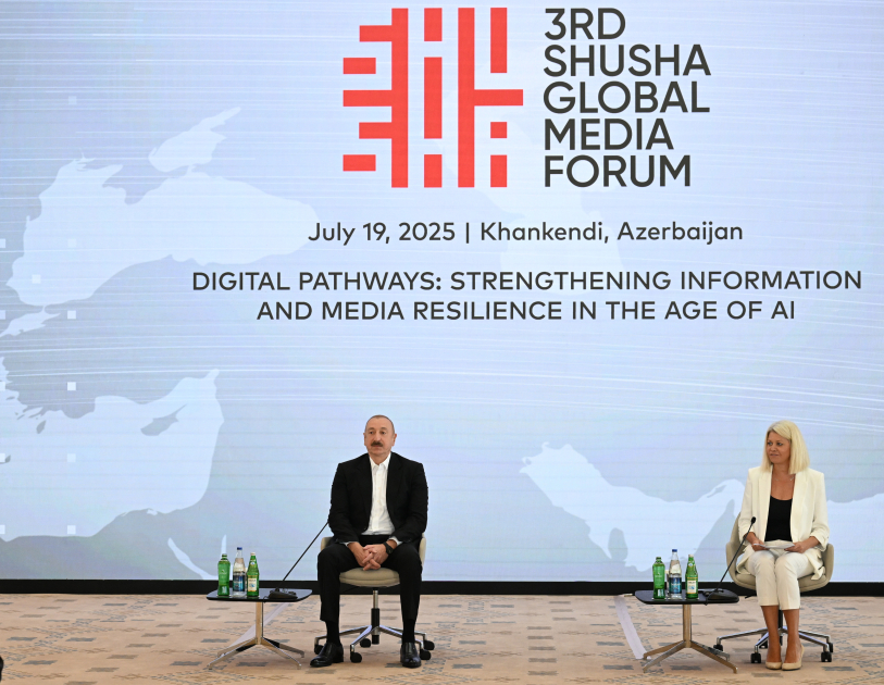 İlham Əliyevin III Şuşa Qlobal Media Forumunun iştirakçıları ilə görüşü oldu (YENİLƏNİB)
