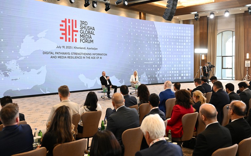 İlham Əliyevin III Şuşa Qlobal Media Forumunun iştirakçıları ilə görüşü oldu (YENİLƏNİB)