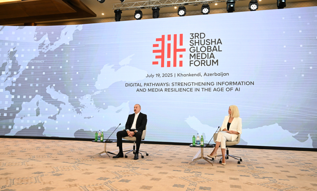 İlham Əliyevin III Şuşa Qlobal Media Forumunun iştirakçıları ilə görüşü oldu (YENİLƏNİB)