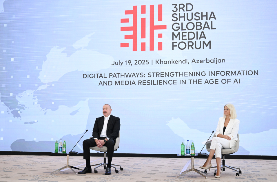 İlham Əliyevin III Şuşa Qlobal Media Forumunun iştirakçıları ilə görüşü oldu (YENİLƏNİB)