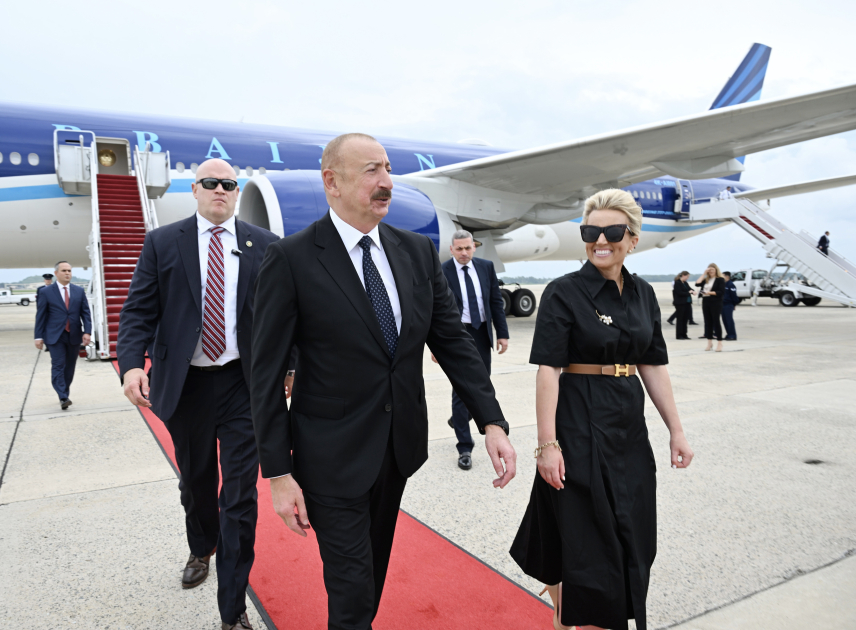 İlham Əliyev ABŞ-a işgüzar səfərə yollandı (FOTO)