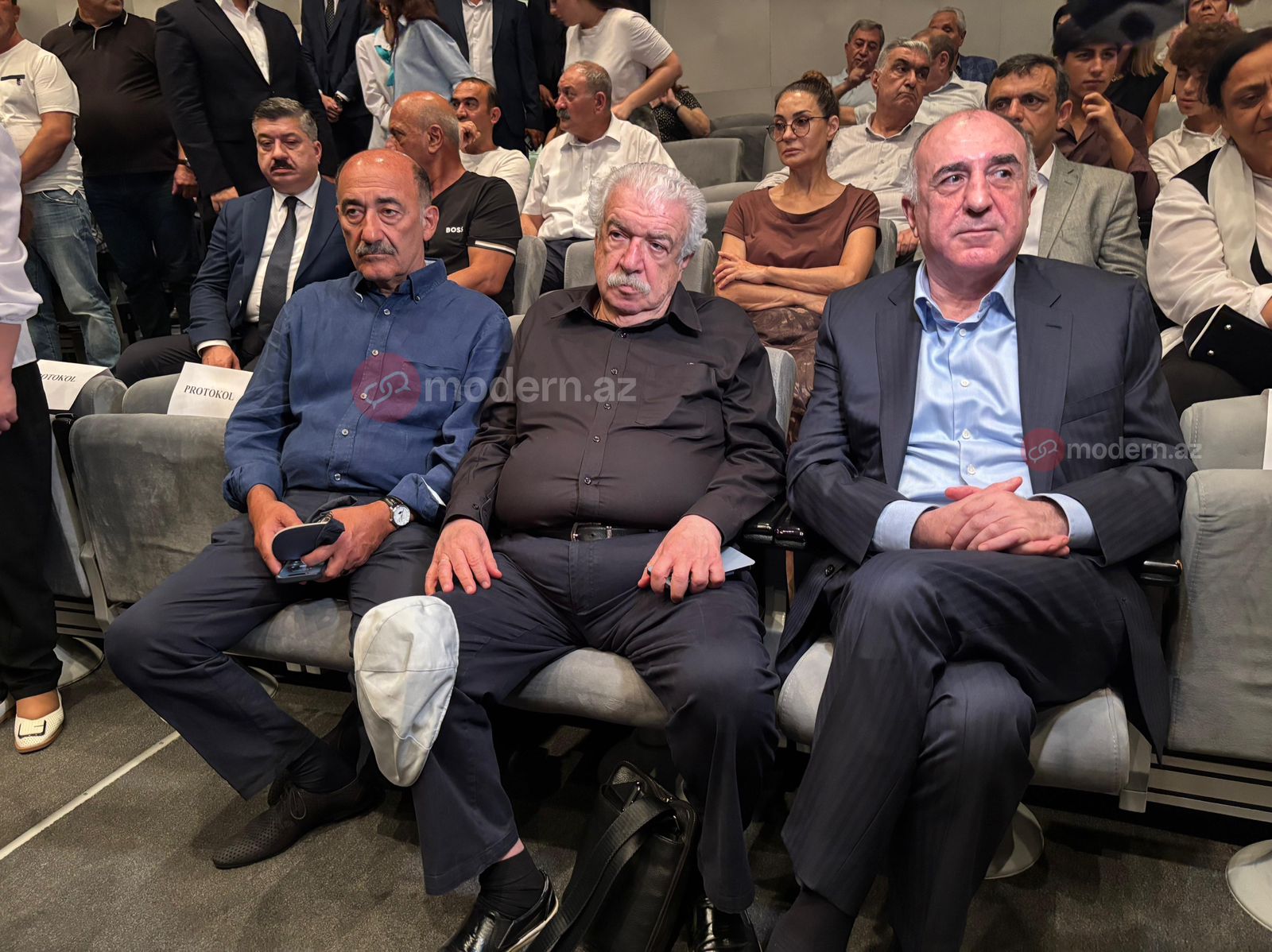 Qusman, keçmiş və indiki məmurlar Elçinlə vida mərasimində (FOTO)