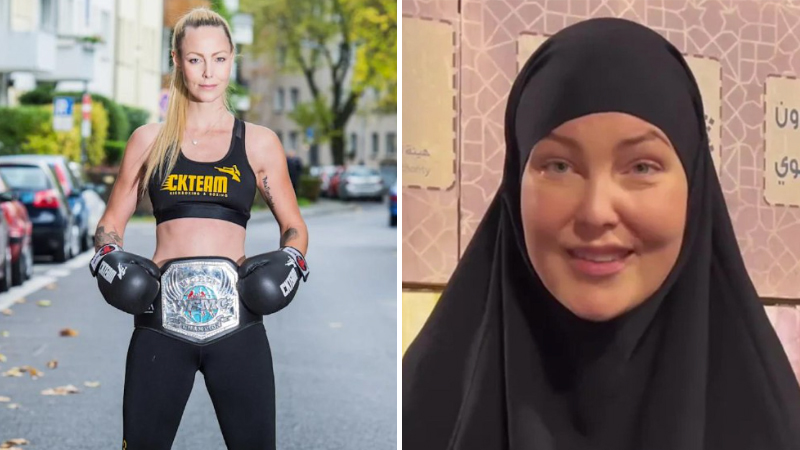 Boks çempionu hicabla bürünüb - Radikal islamı təbliğ etməkdə ittiham olunur