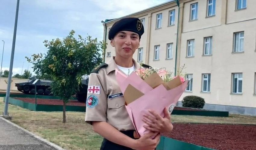 Azərbaycanlı xanım Gürcüstan ordusunun zabiti oldu - İlk dəfə