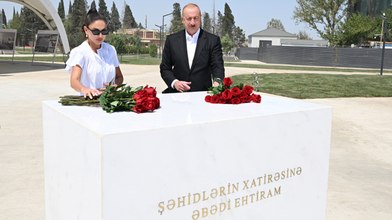 Prezident və birinci xanım Gəncəyə səfər etdi (YENİLƏNİB)