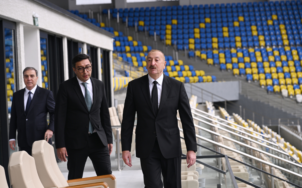 Prezident Gəncə şəhər stadionunun açılışında iştirak etdi (YENİLƏNİB)