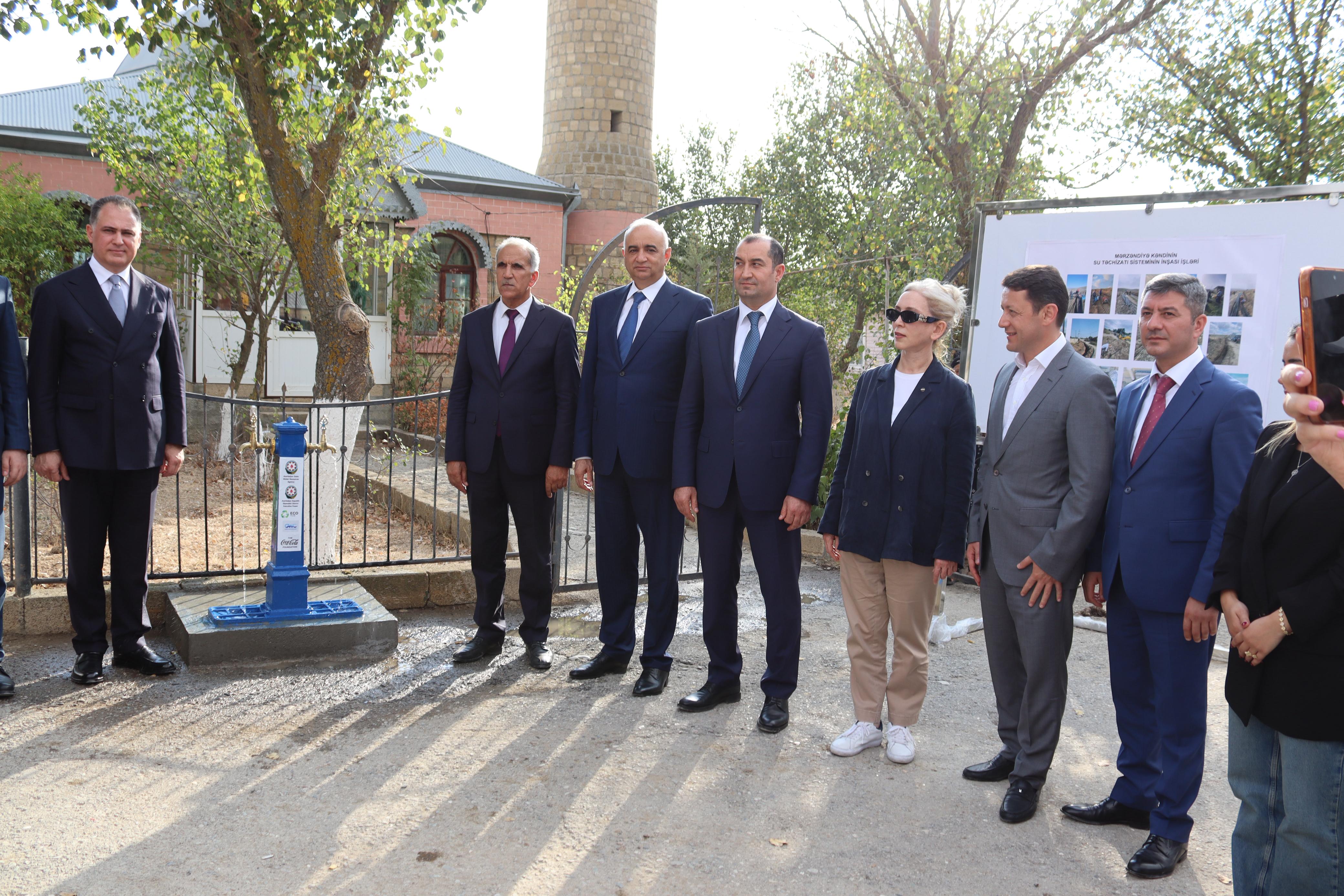 Mərzəndiyyə kəndində içməli su layihəsi həyata keçirildi (FOTO)