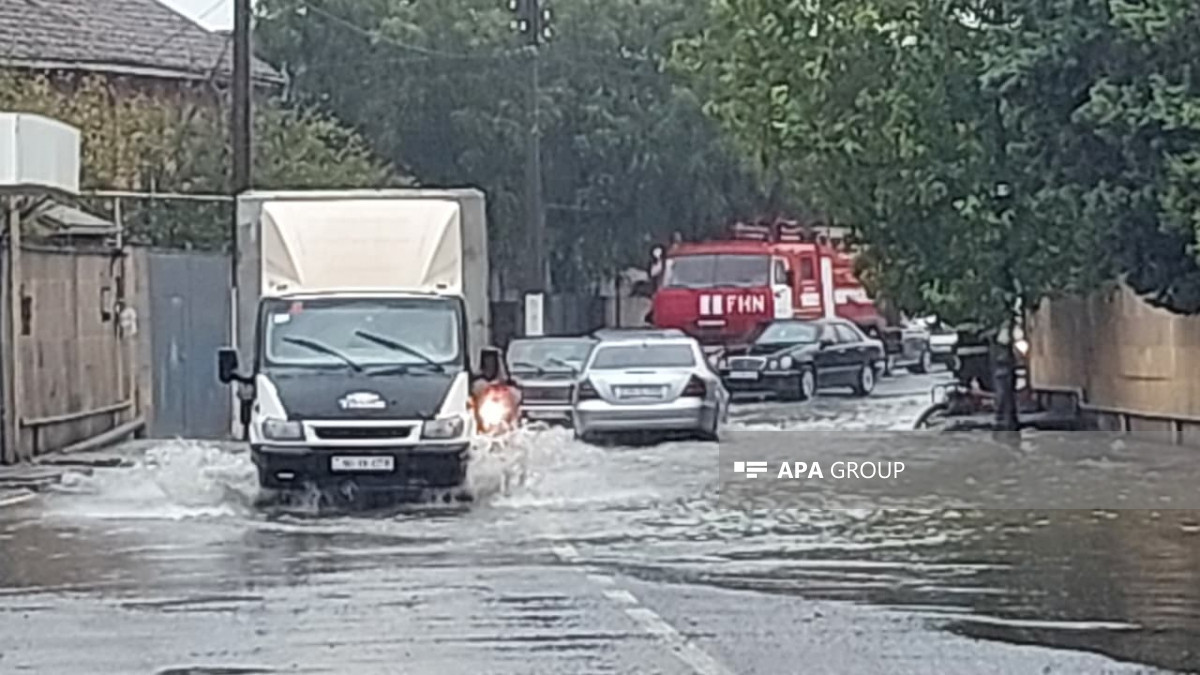 Lənkəranda sel suları həyətlərə doldu (FOTO)