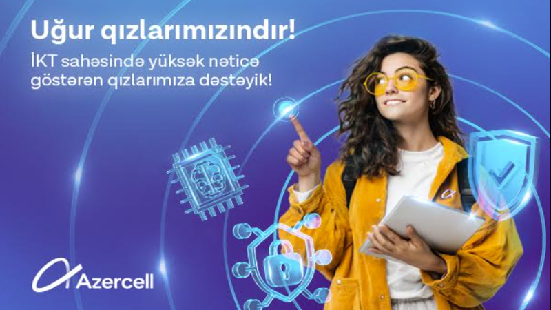 Azercell İT ixtisası üzrə ən yüksək nəticə göstərmiş tələbə qızları təbrik etdi