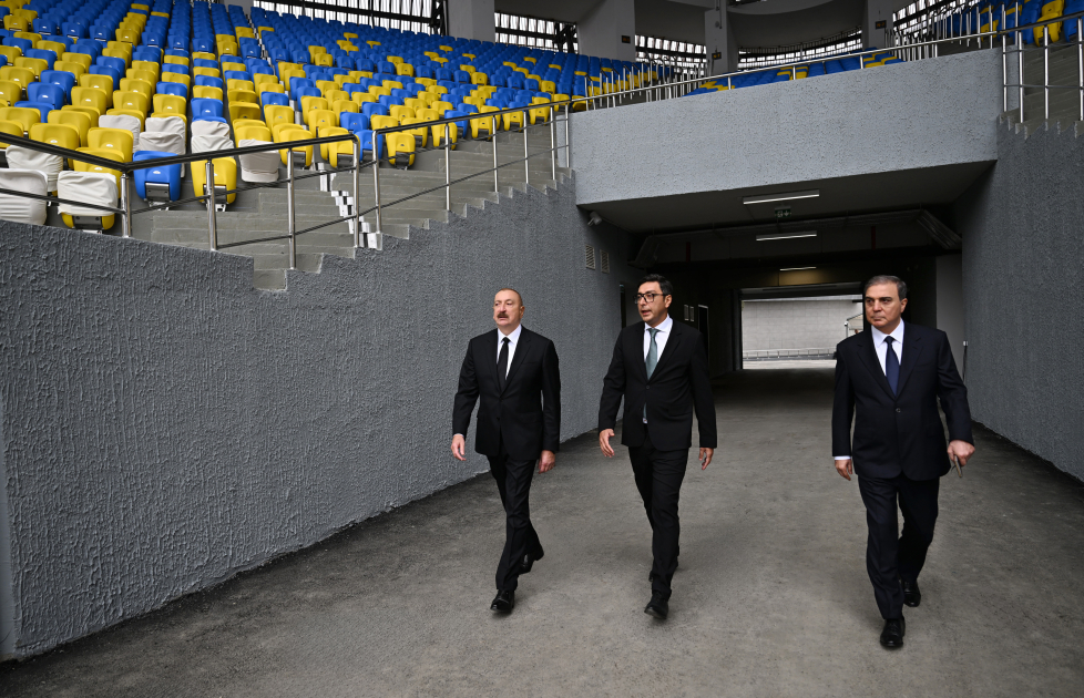 Prezident Gəncə şəhər stadionunun açılışında iştirak etdi (YENİLƏNİB)