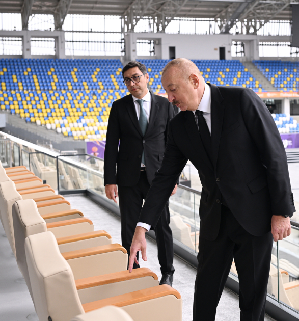 Prezident Gəncə şəhər stadionunun açılışında iştirak etdi (YENİLƏNİB)