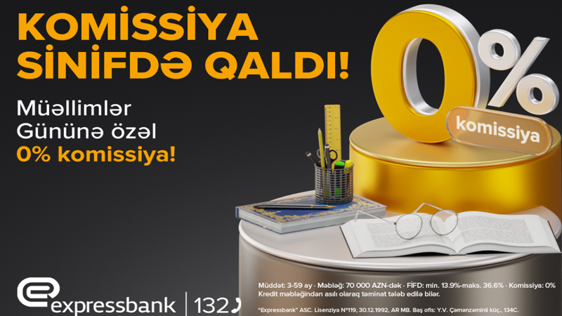 Müəllimlər üçün KOMİSSİYASIZ KREDİT