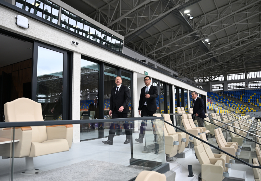 Prezident Gəncə şəhər stadionunun açılışında iştirak etdi (YENİLƏNİB)