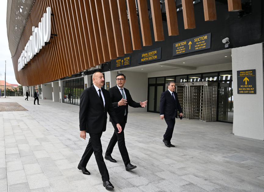Prezident Gəncə şəhər stadionunun açılışında iştirak etdi (YENİLƏNİB)