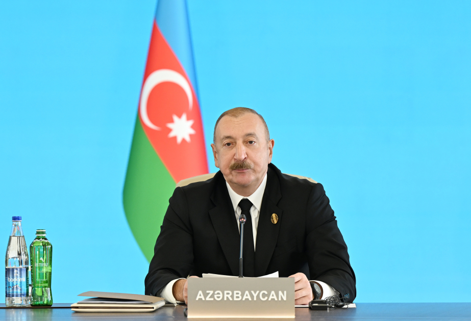 Prezident TDT Dövlət Başçıları Şurasının Zirvə Görüşündə çıxış etdi (YENİLƏNİB)