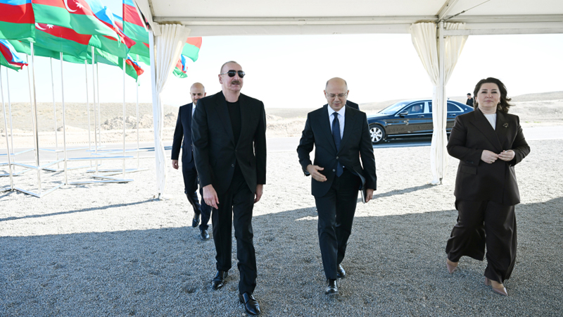 Prezident Şahvəlli kəndində elektrik stansiyalarının təməlini qoydu (YENİLƏNİB)