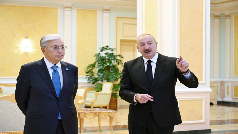 İlham Əliyev və Tokayev Astanada 