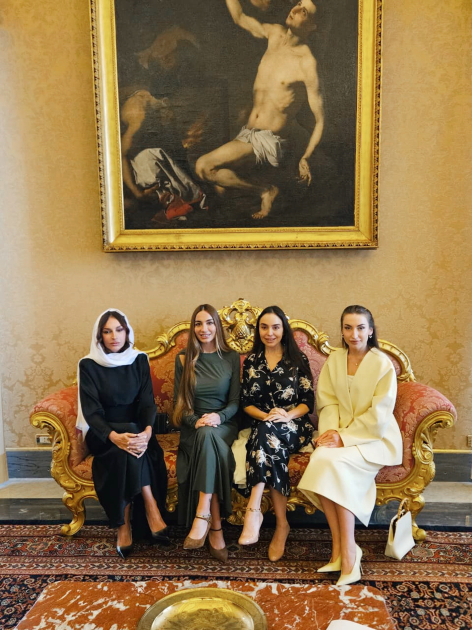 Mehriban Əliyeva Roma Papası ilə görüşdü (FOTO)