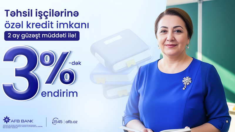 AFB Bank təhsil işçiləri üçün 
